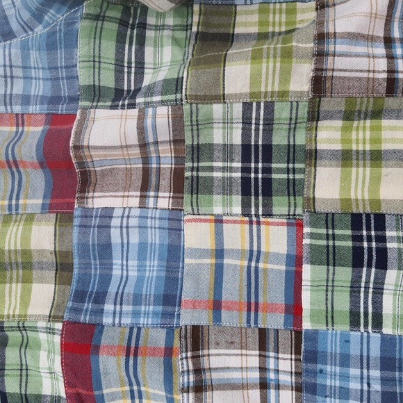 Men's 38 Indian Madras Shorts Patchwork Plaid Preppy Cargo Vtg by Izod J… - Picture 6 of 9